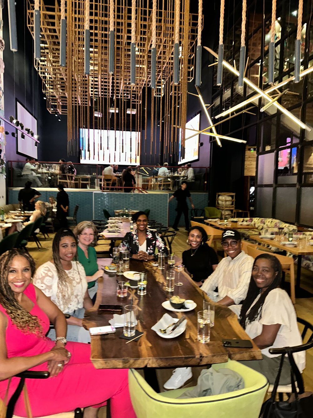 Arena members at a dinner meetup