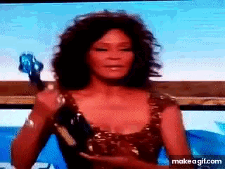 Whitney Houston overwhelmed with gratitude while accepting an award